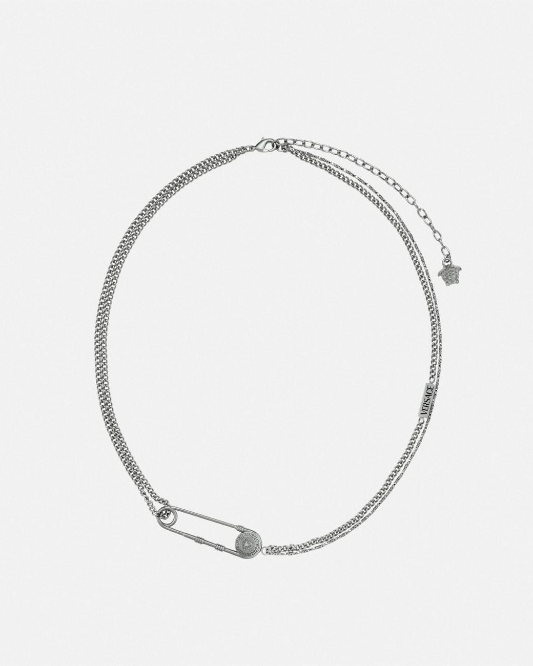 Versace White Safety Pin Necklace