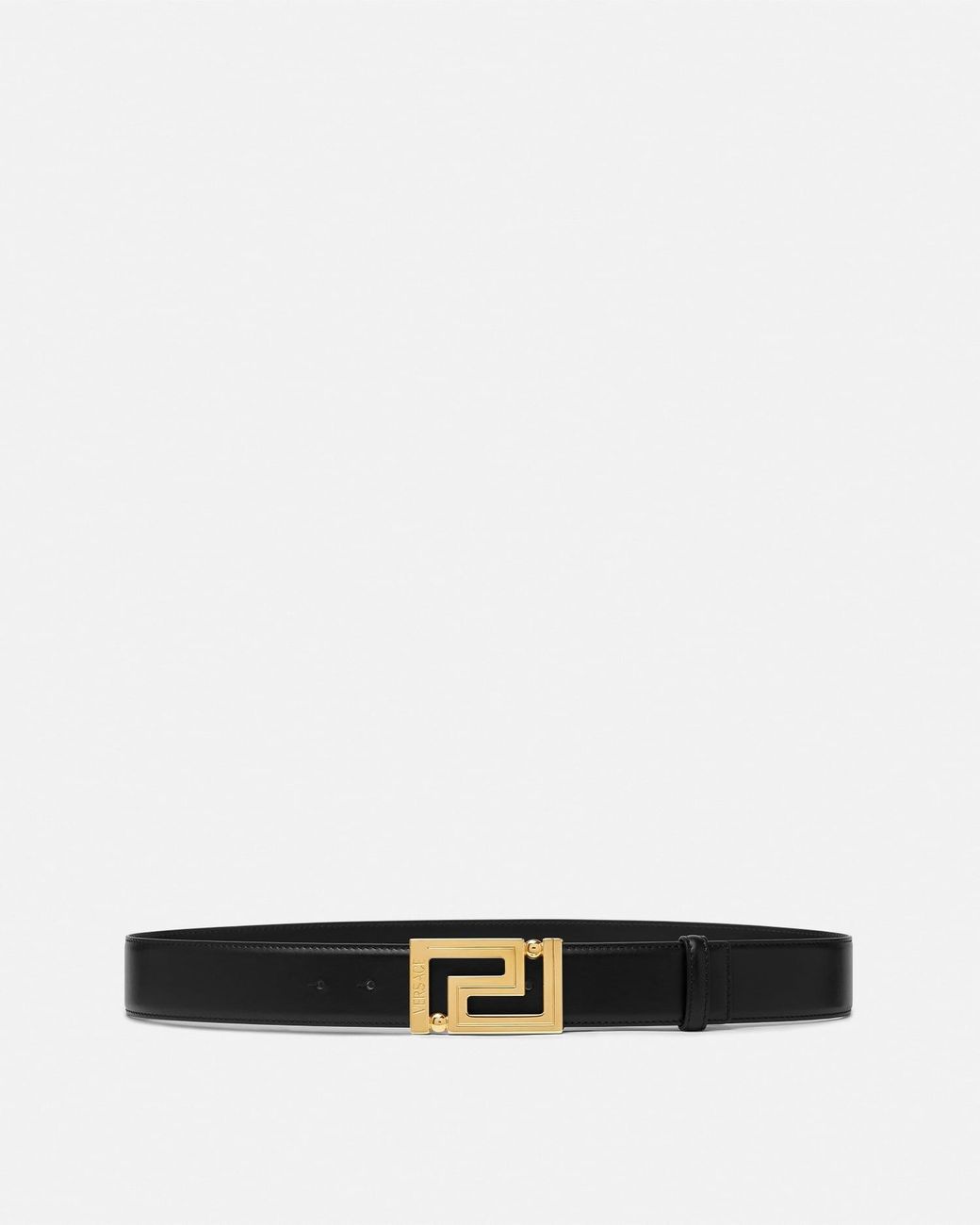 Versace White Greca Leather Belt 1.6" for men