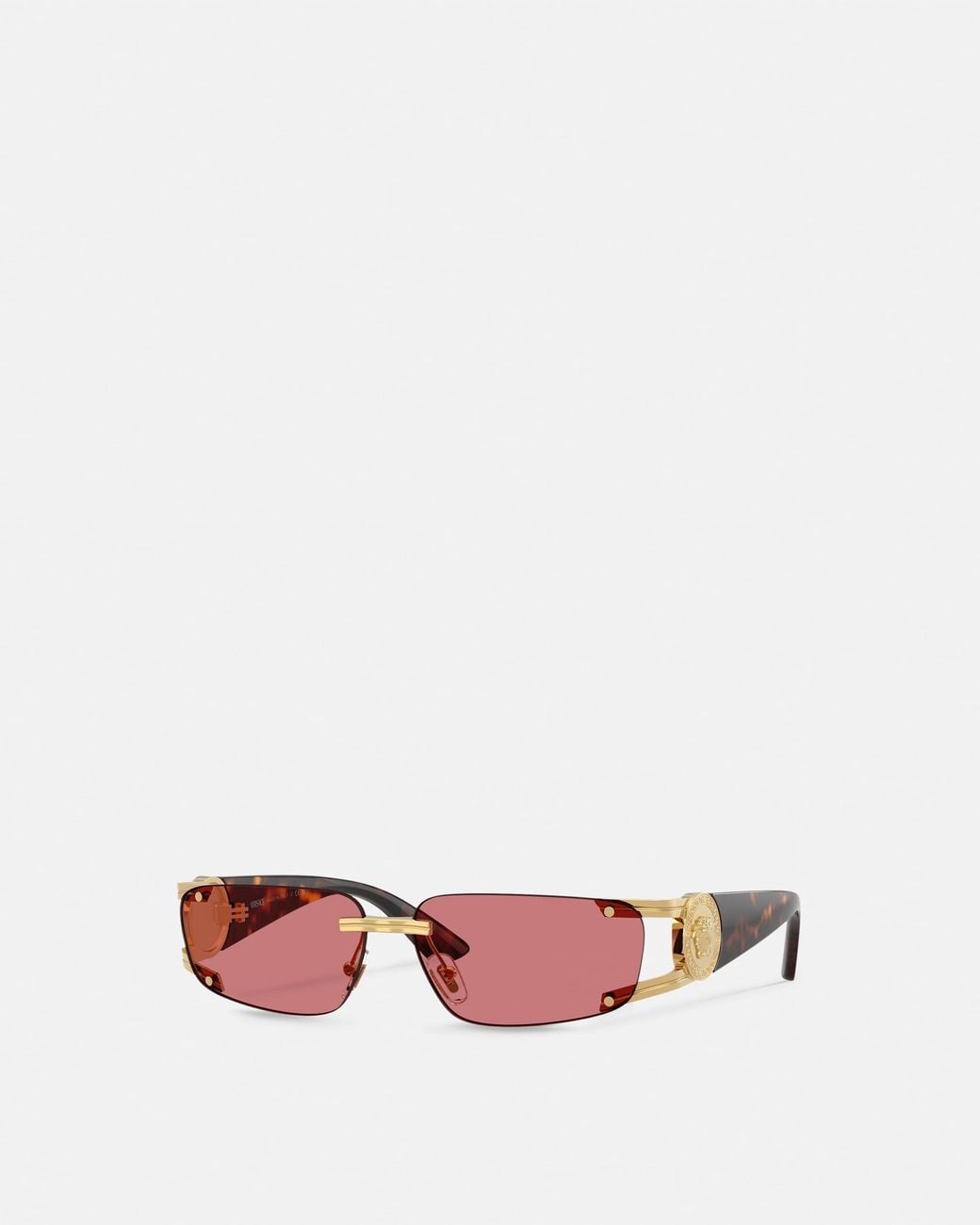 Versace Pink Medusa Honor Rectangular Sunglasses for men