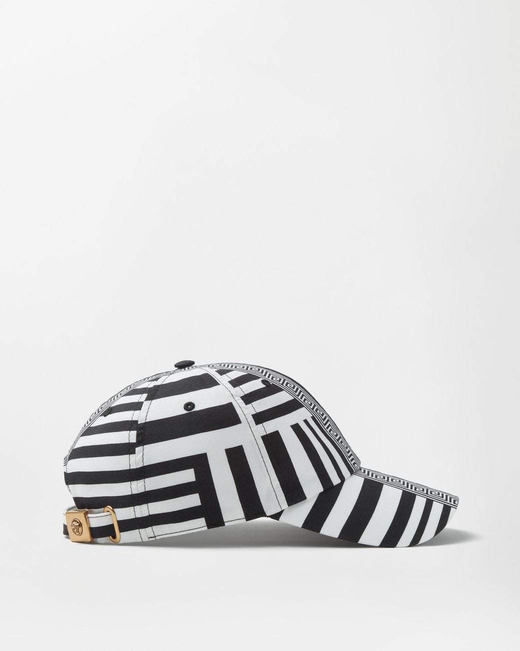 Versace White Printed Cotton Baseball Cap