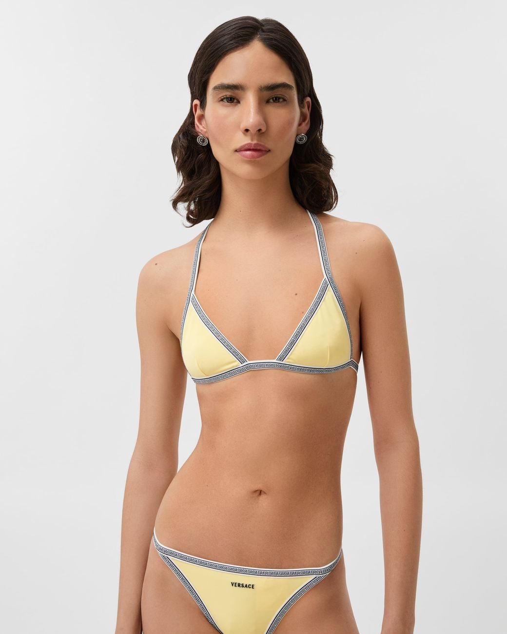 Top De Bikini Versace de color Metallic