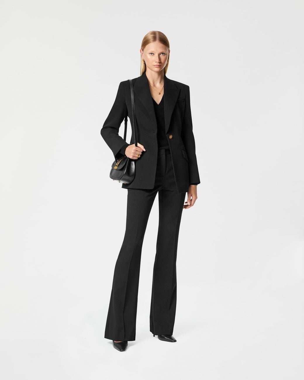 Versace Black Single-breasted Wool Jacket