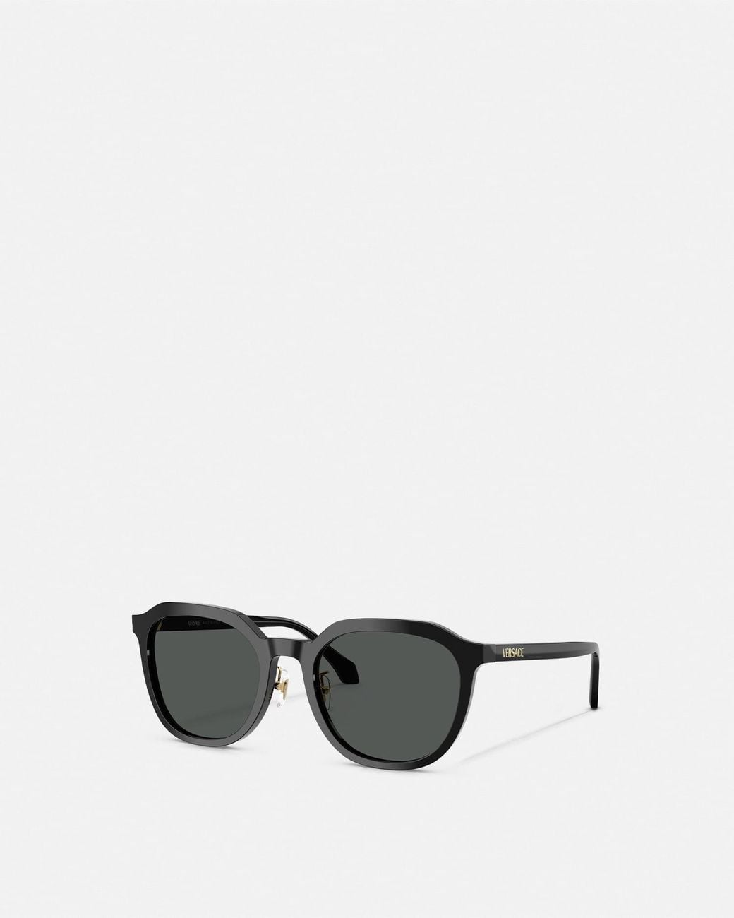 Versace White Signature Low-Bridge Sunglasses