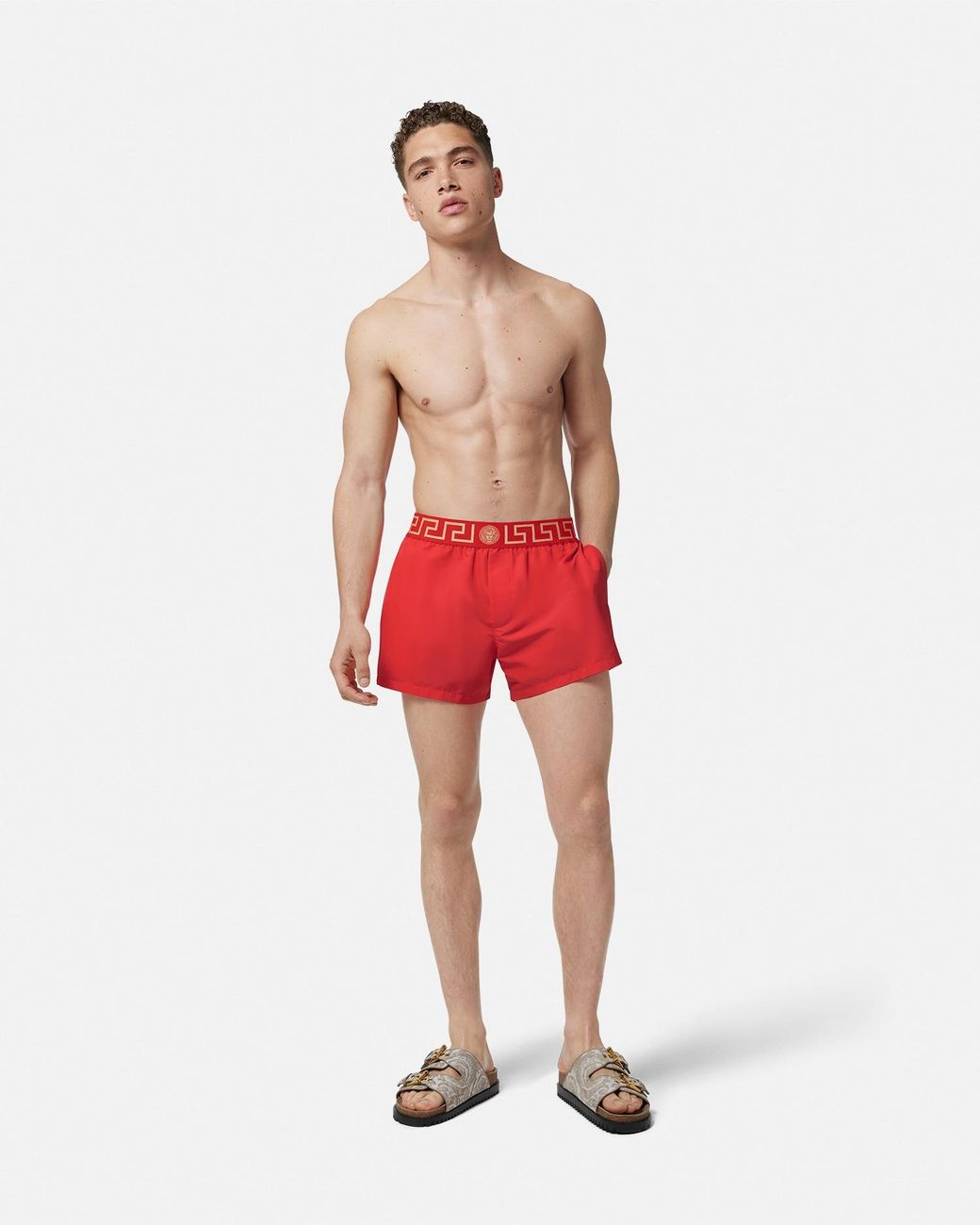 Versace Red Swim Shorts for men