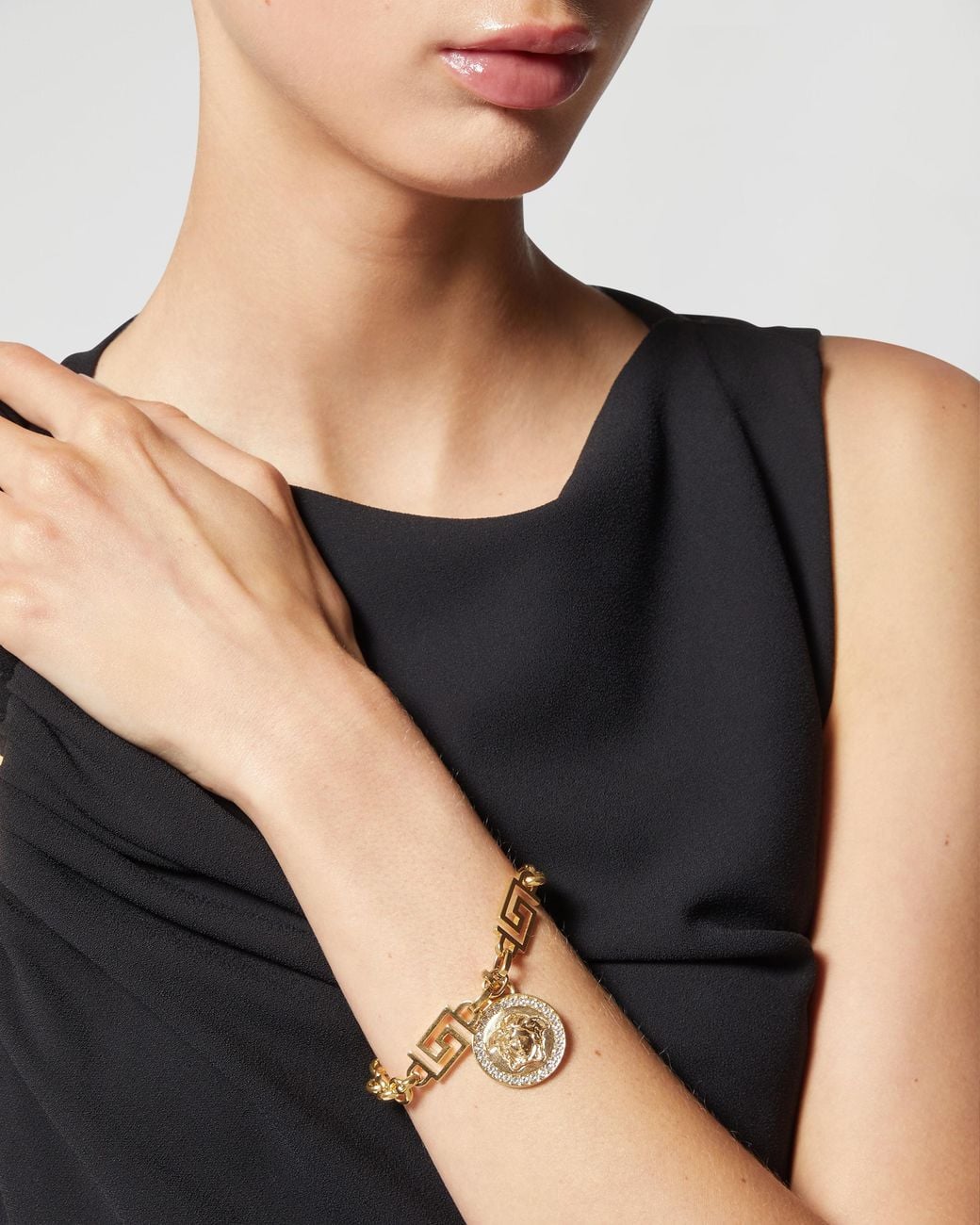 Versace Metallic La Medusa Crystal Bracelet