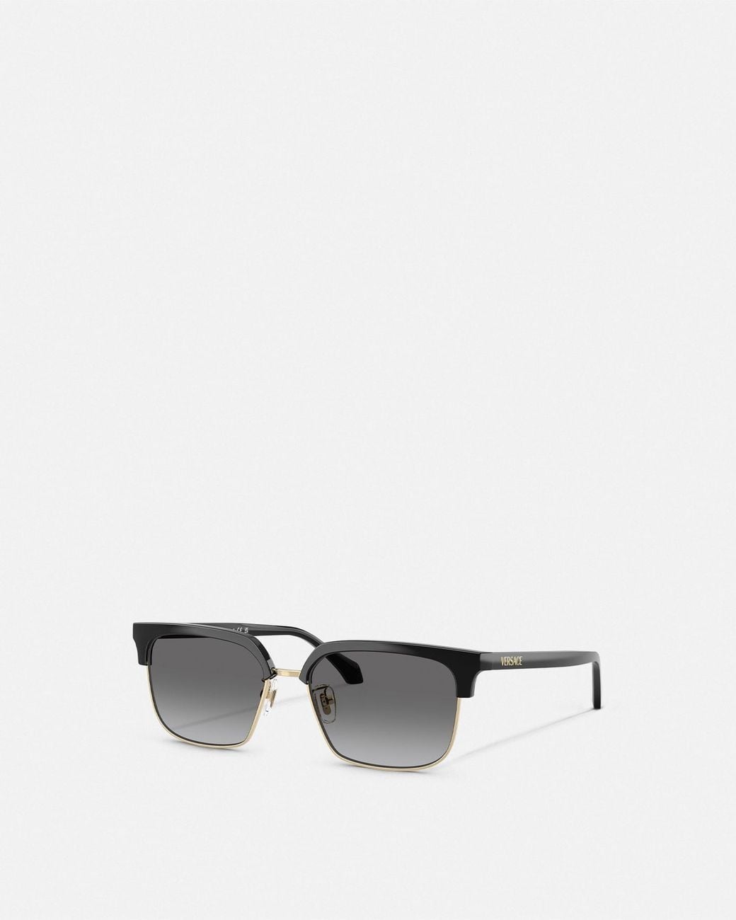 Versace White Signature Low-Bridge Squared Sunglasses for men