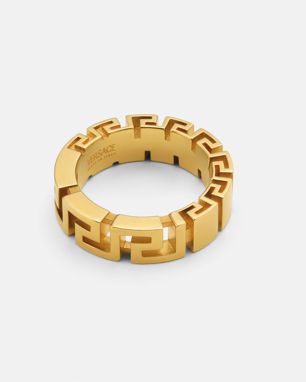 Versace Metallic Greca Ring
