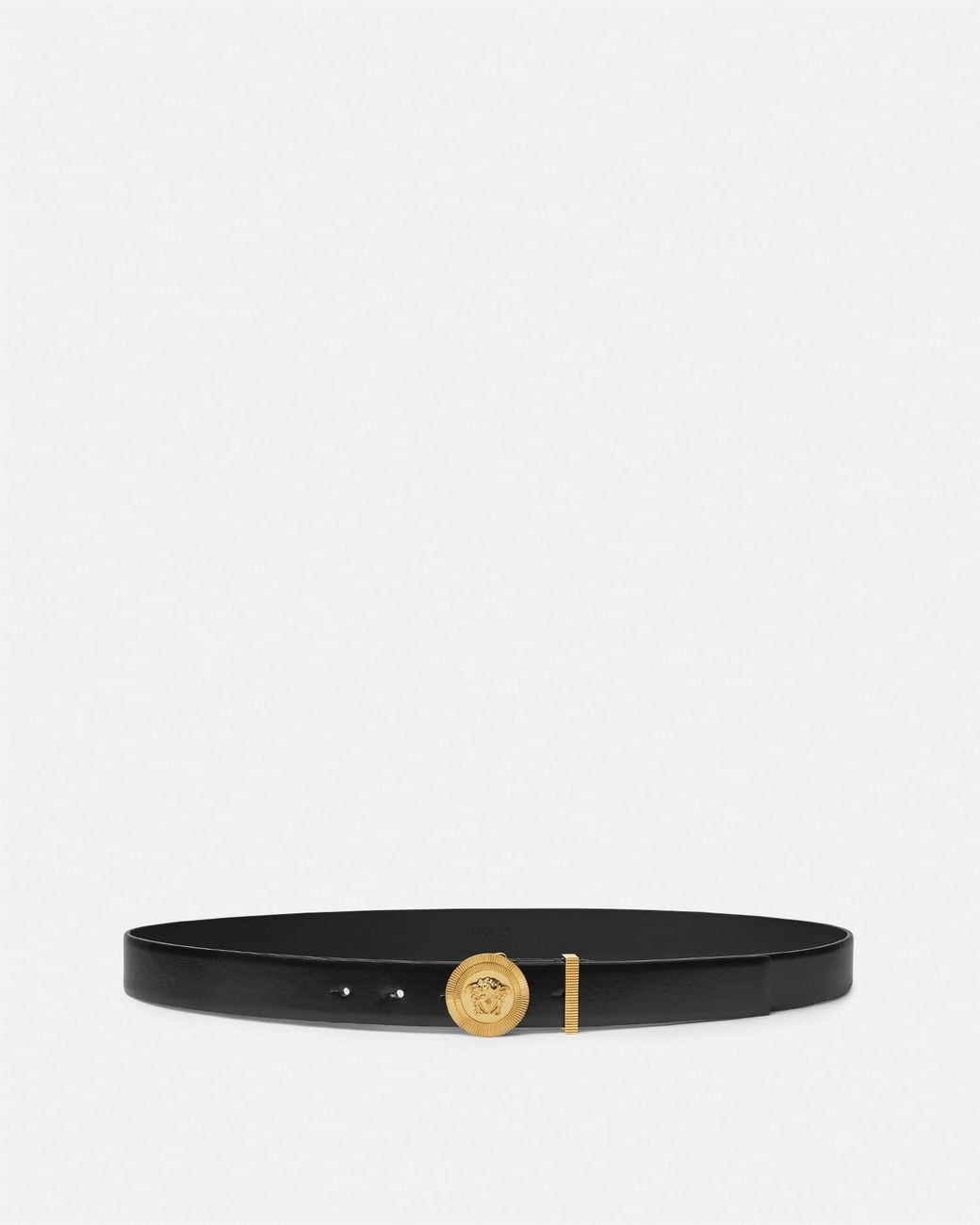 Versace White Medusa Biggie Leather Belt for men