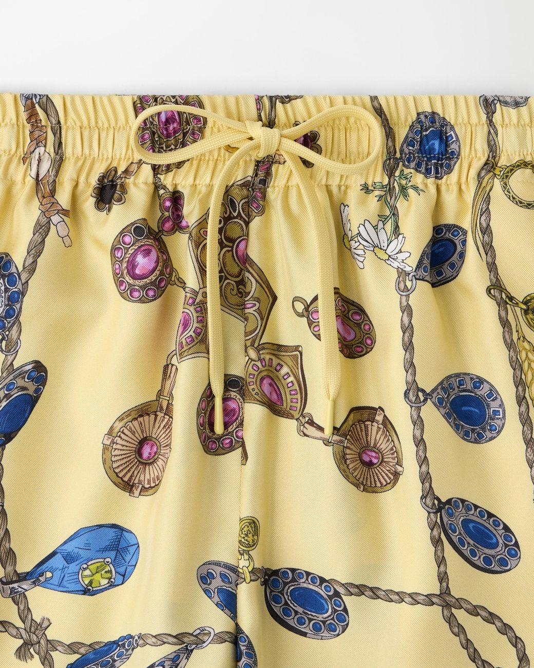 Versace Metallic Printed Silk Twill Shorts