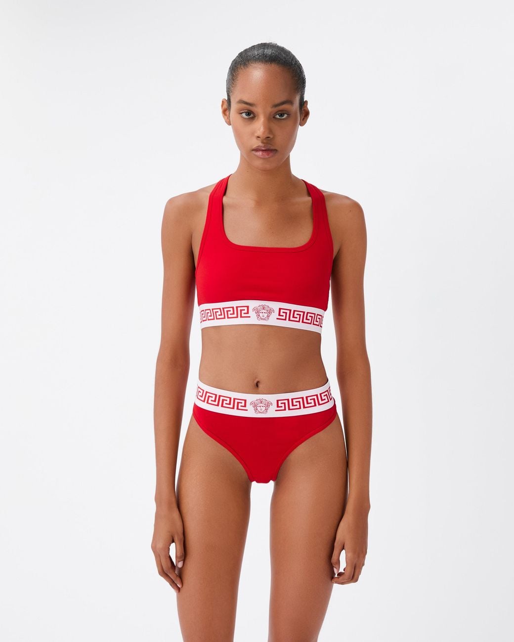 Versace Red Cotton-Jersey Briefs