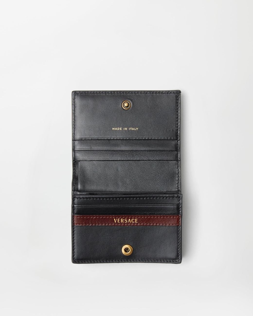 Versace Gray Emblème Leather Wallet