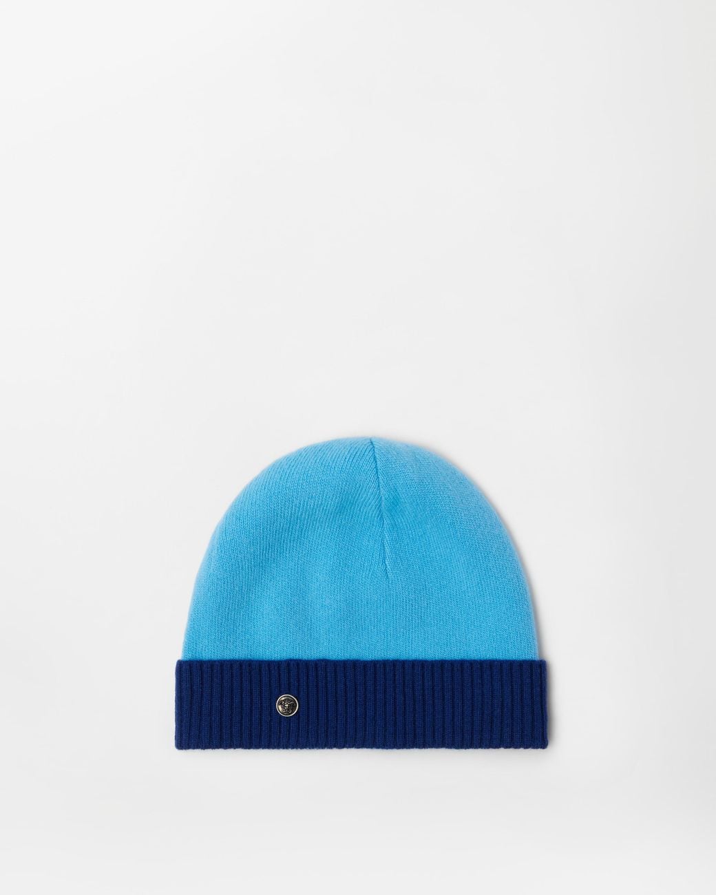 Versace Blue Wool & Cashmere Knit Beanie