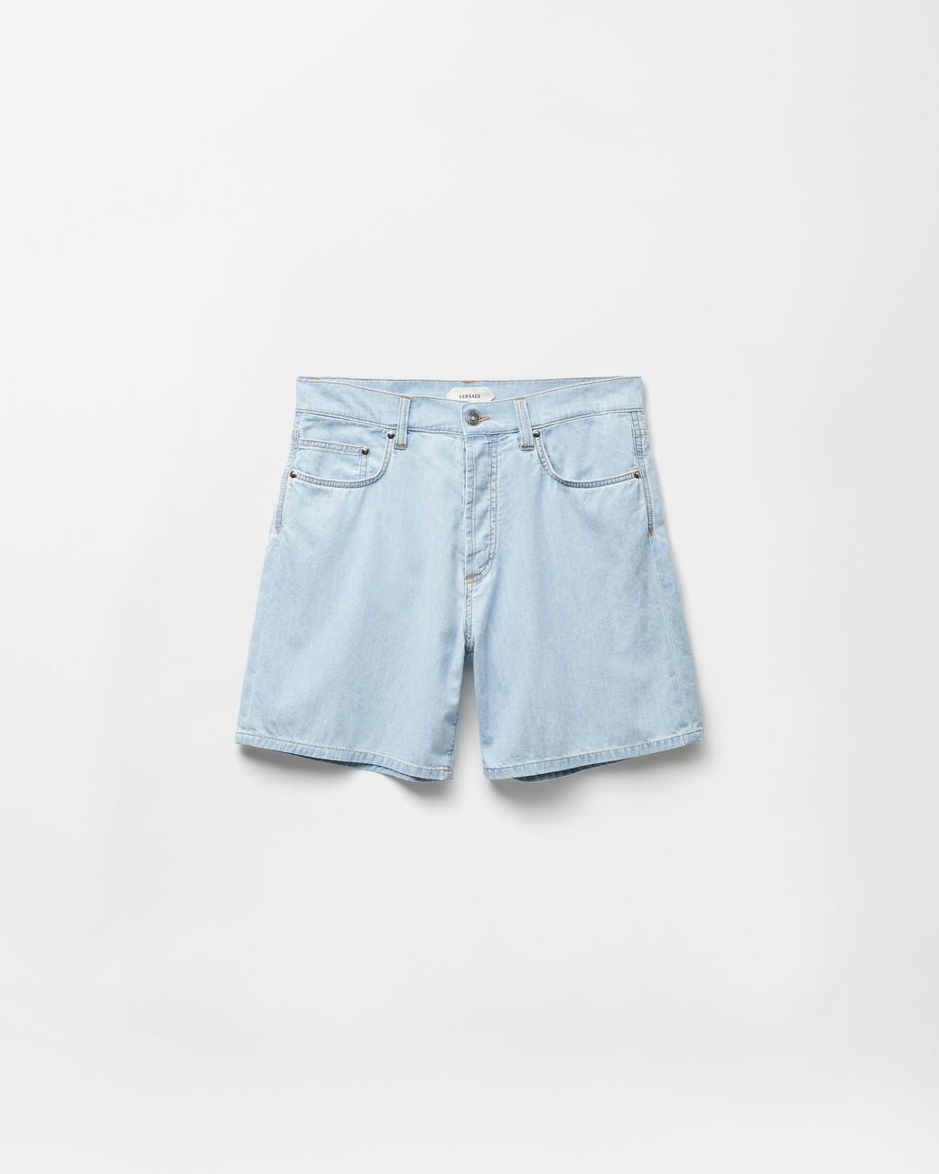 Versace Blue Chambray Denim Shorts for men