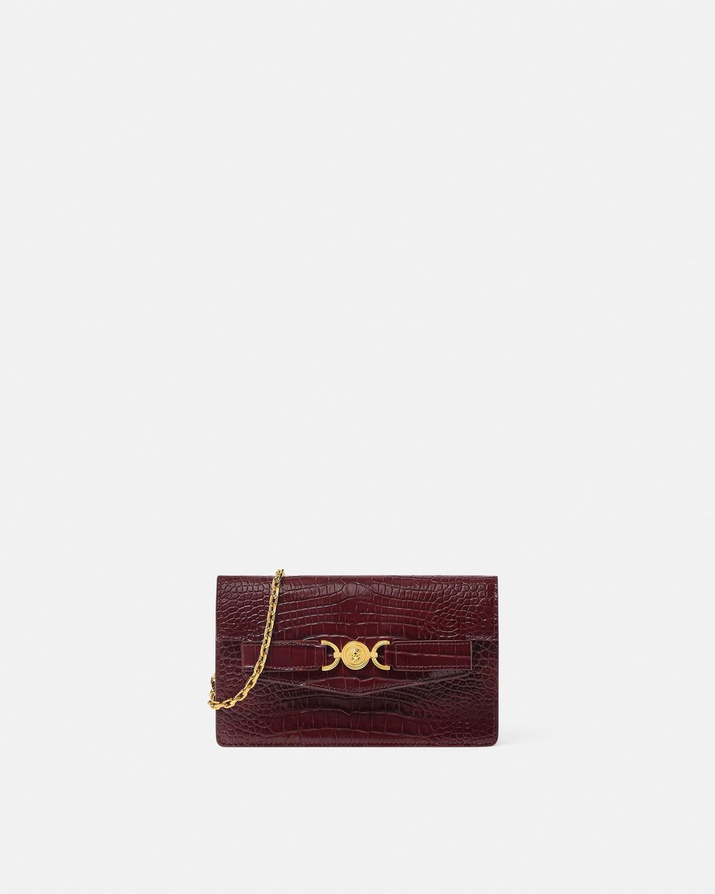 Versace Purple Medusa '95 Croc-Effect Clutch