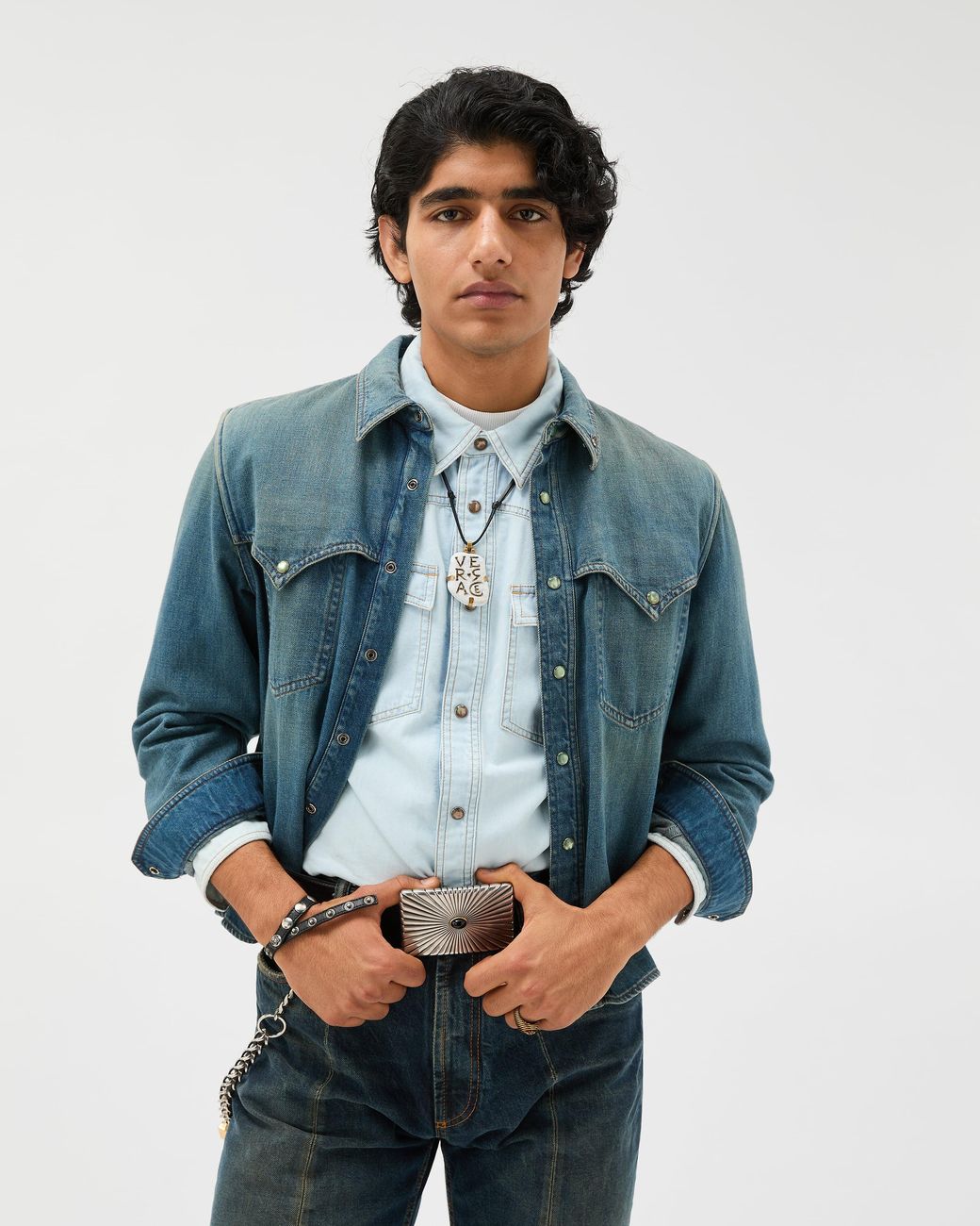 Camicia di Versace in Blue da Uomo
