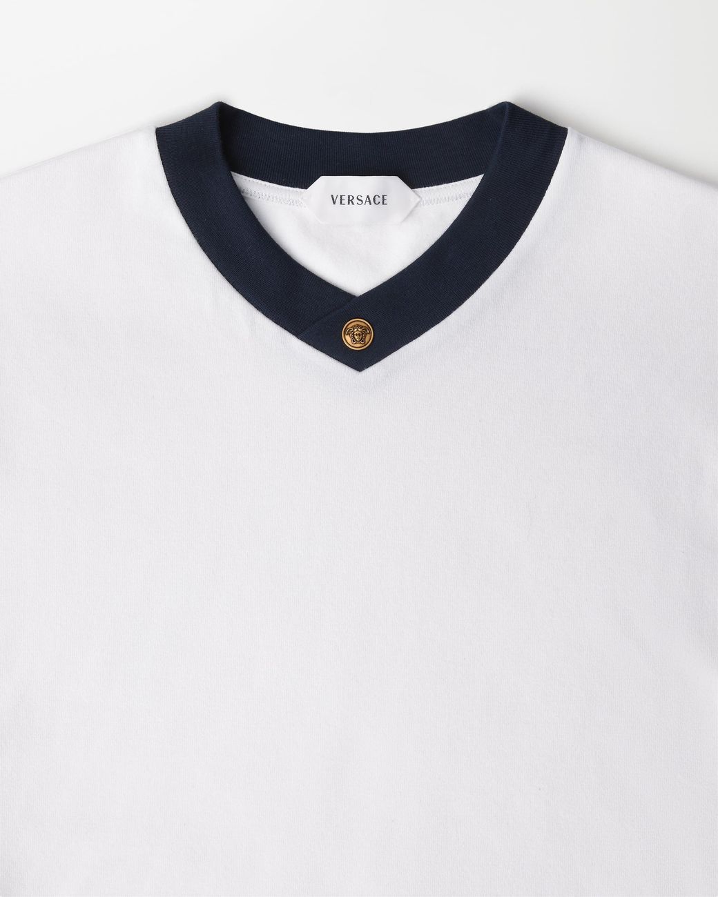 Versace White Stretch Cotton-Jersey T-Shirt