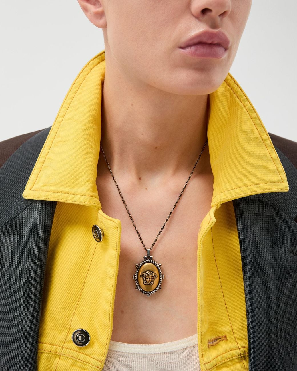 Versace White Tivoli Necklace