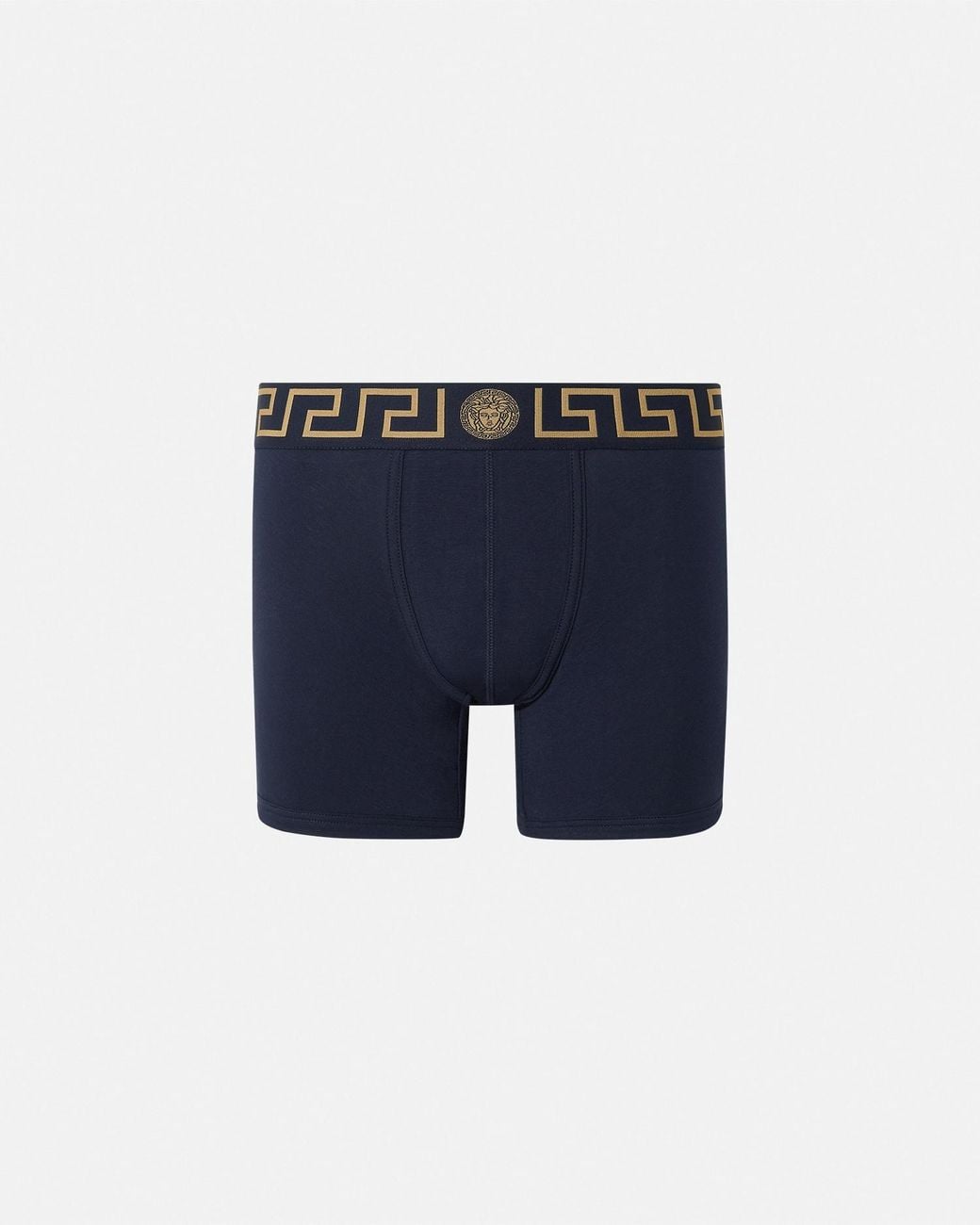 Versace Blue Boxer Long À Bordure Greca for men