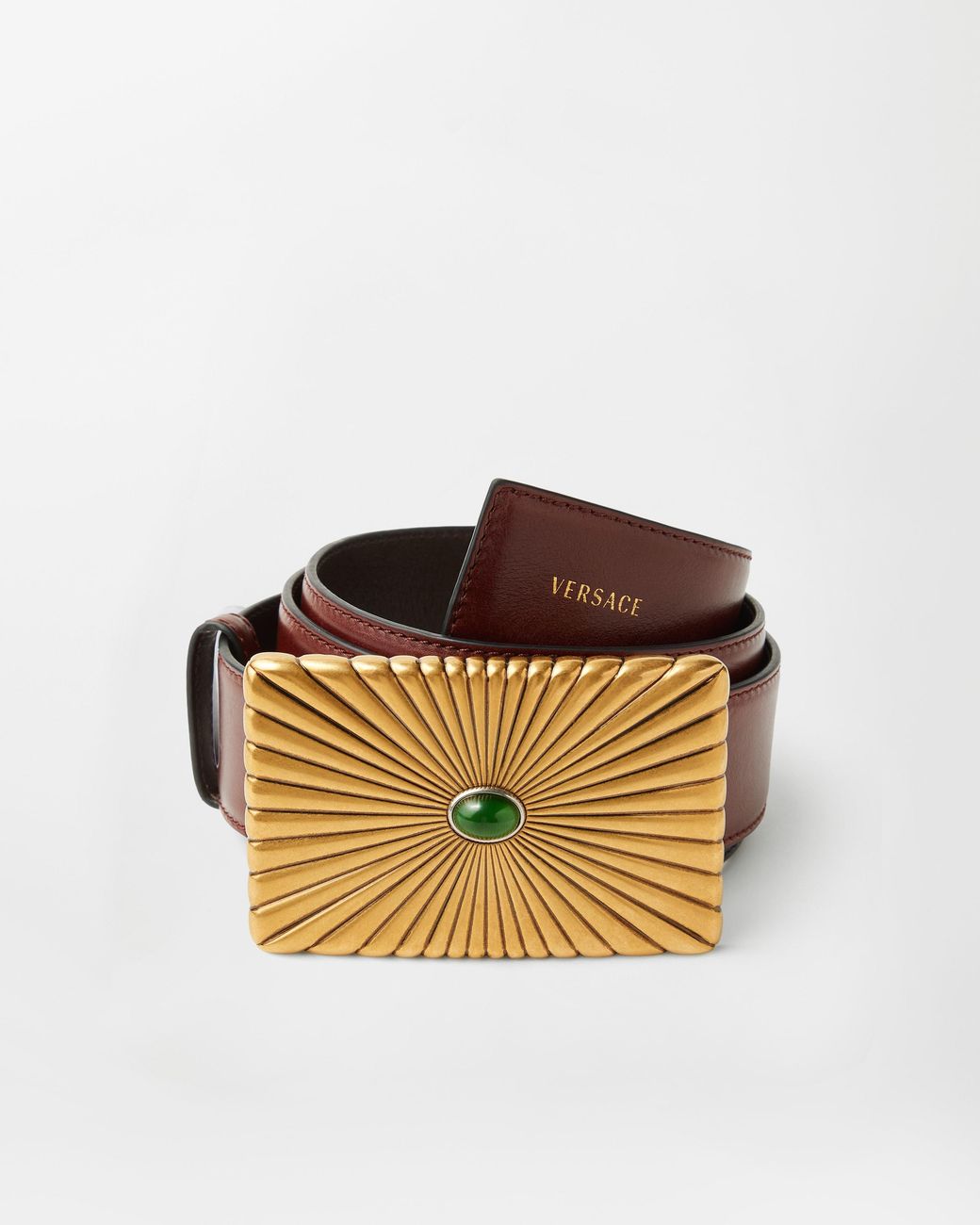Versace Metallic Leather Belt 4 Cm for men