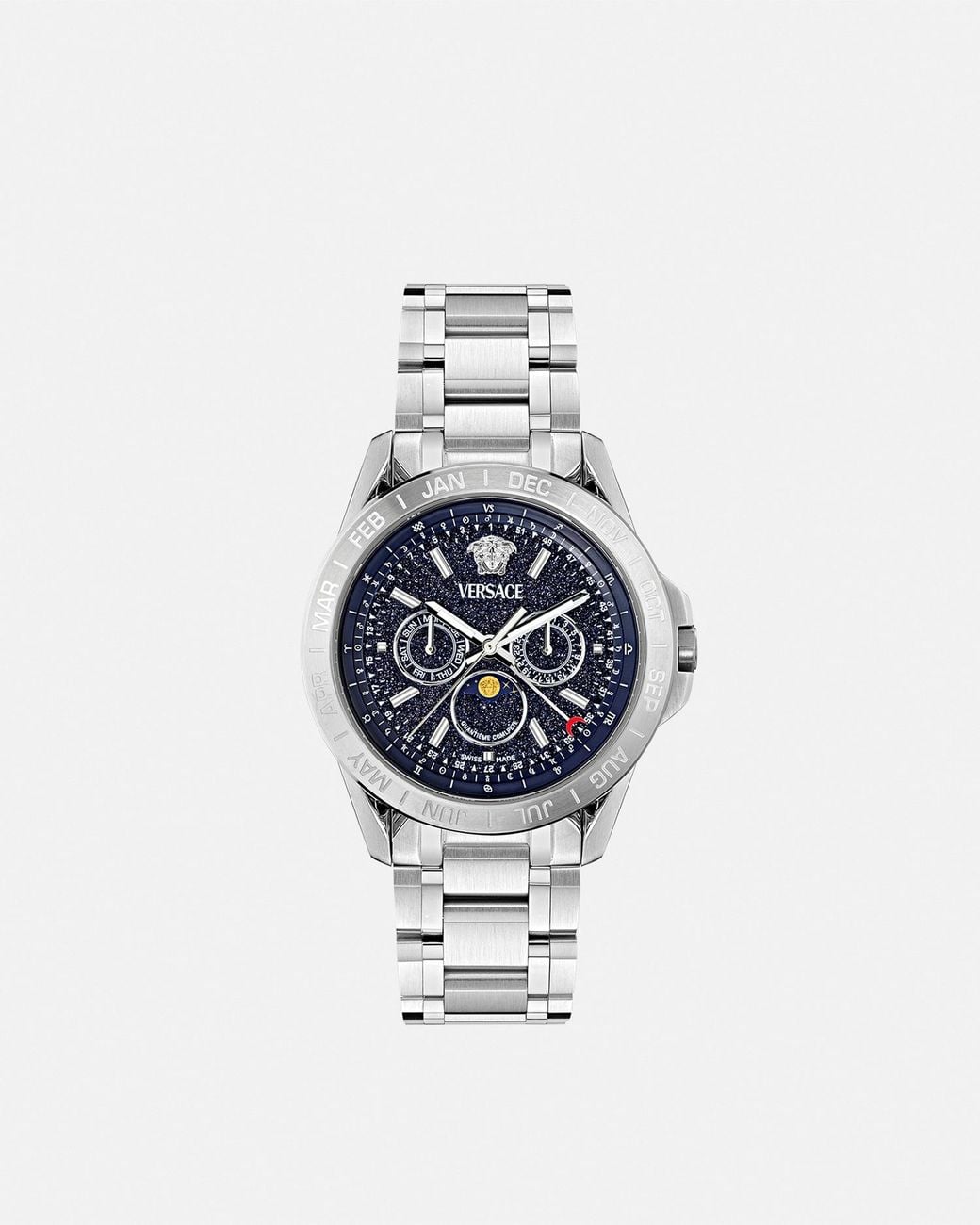 Versace Blue V-Galaxy Moonphase Watch for men