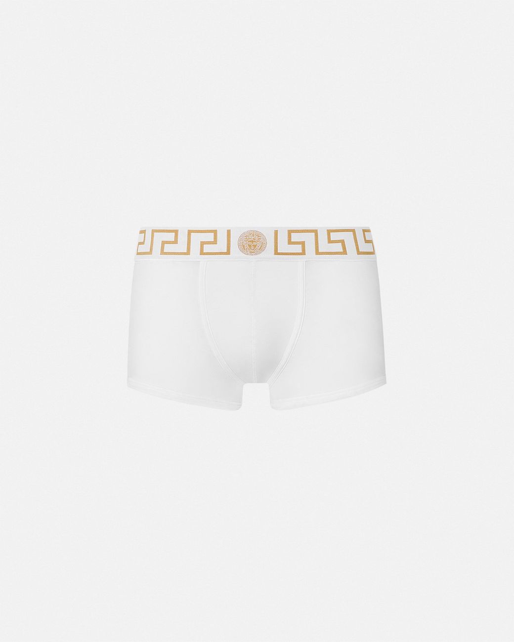 Versace White Boxer Adhérent À Bordure Greca for men