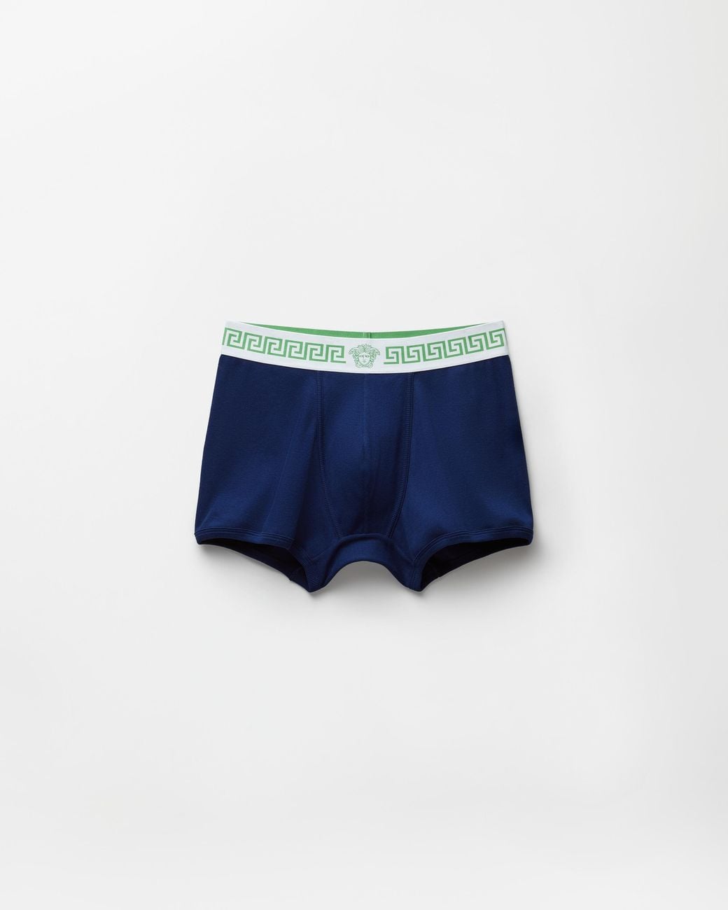 Versace Blue Ribbed Cotton Trunks for men