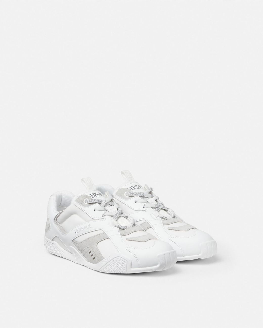 Galaxia Baskets En Cuir Versace en coloris White
