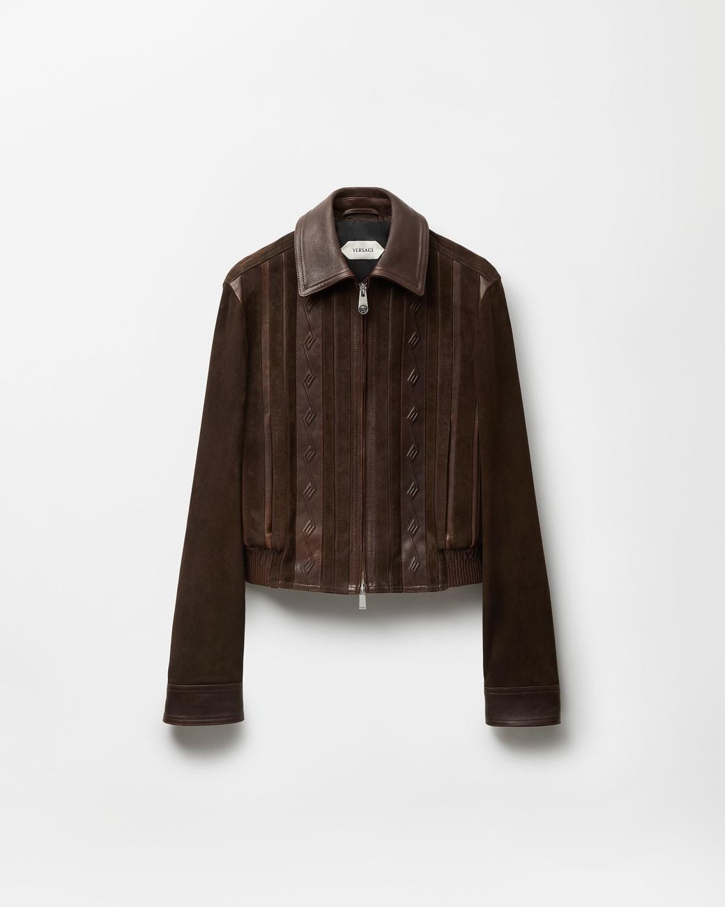 Versace Brown Nappa & Suede Blouson