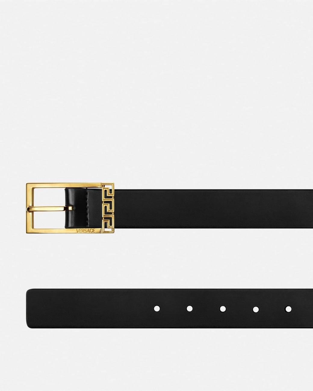 Versace White Greca Leather Belt 1.2" for men