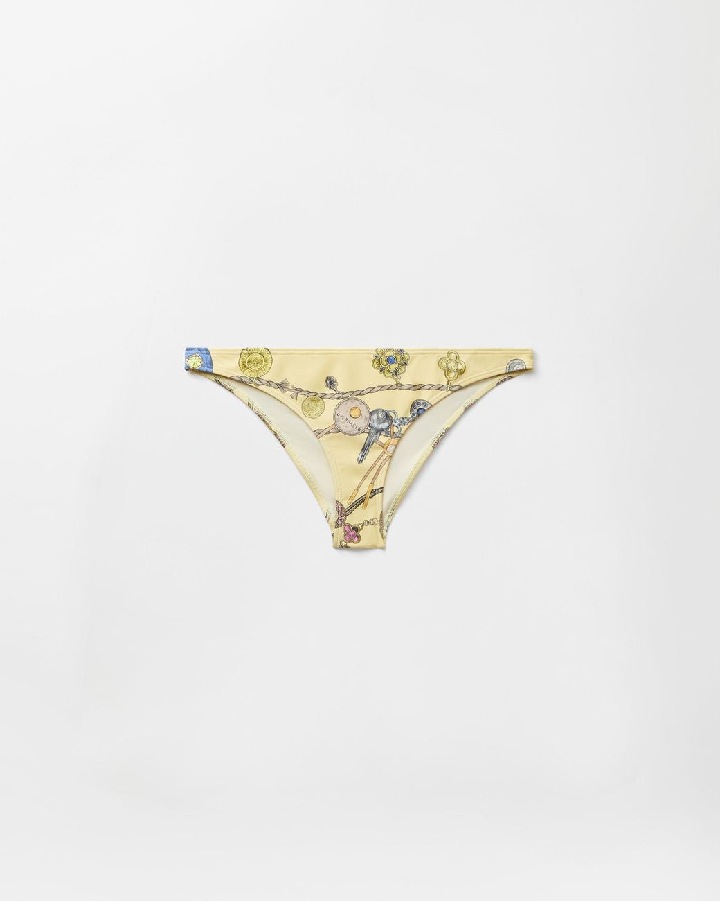 Versace White Printed Bikini Bottoms