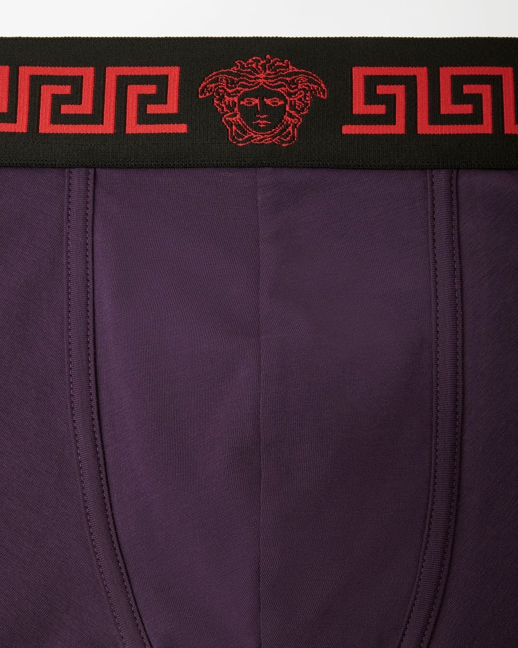 Versace Purple Cotton-Jersey Long Trunks for men