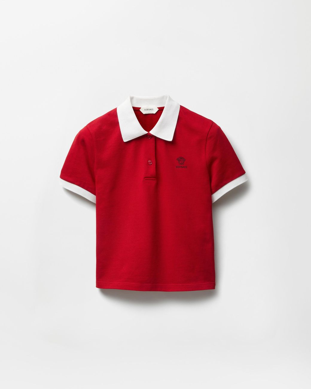 Versace Embroidered Cotton Piqué Polo
