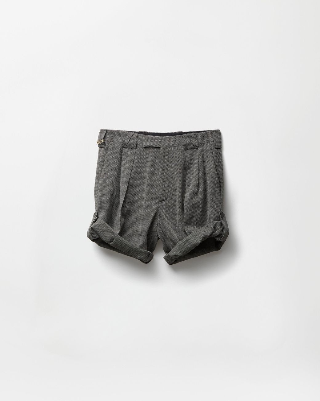 Versace Herringbone Wool Crêpe Formal Shorts in Grey for Men | Lyst UK