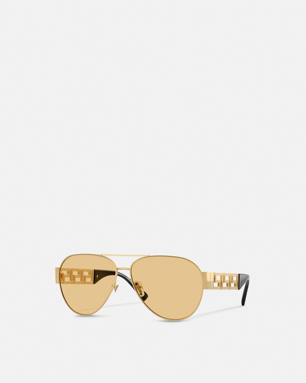Versace Natural Greca Pilot Sunglasses for men