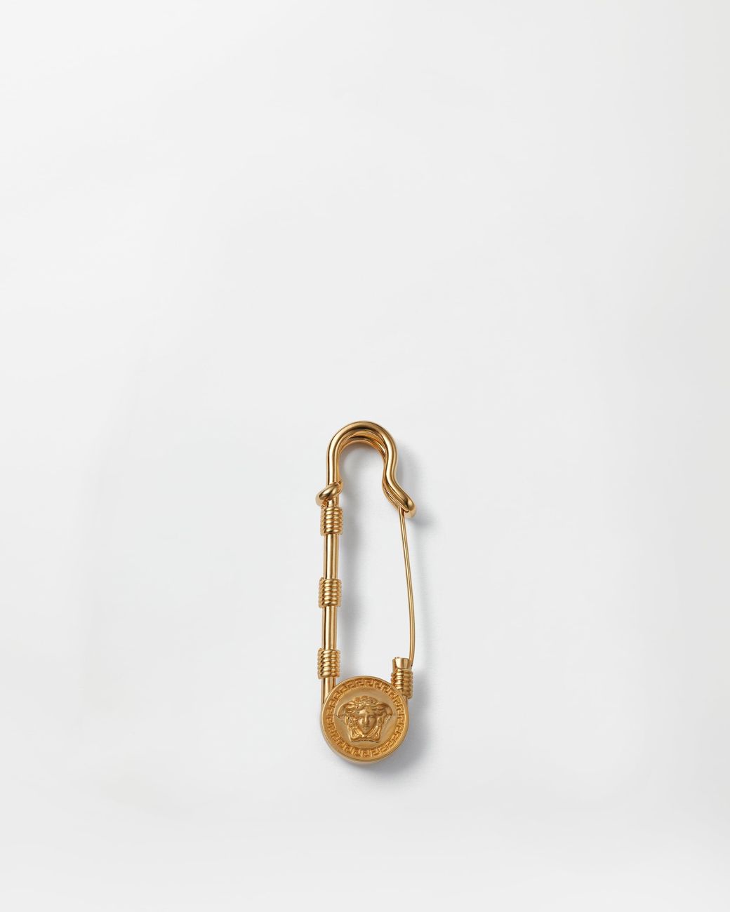 Versace Natural Safety Pin Brooch