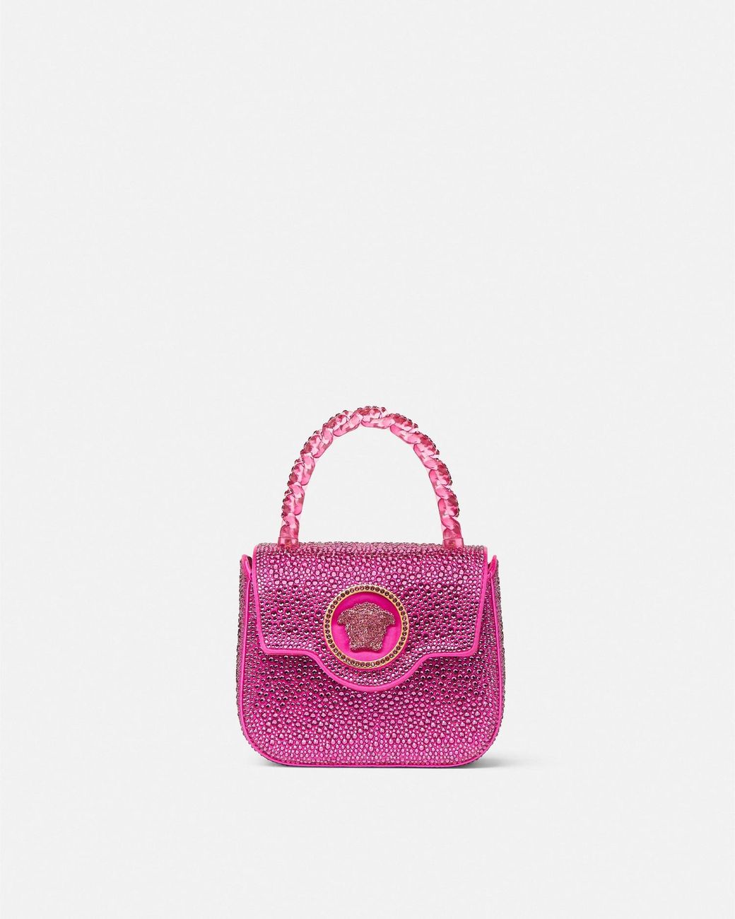 Versace Crystal La Medusa Mini Bag in Pink Lyst Australia