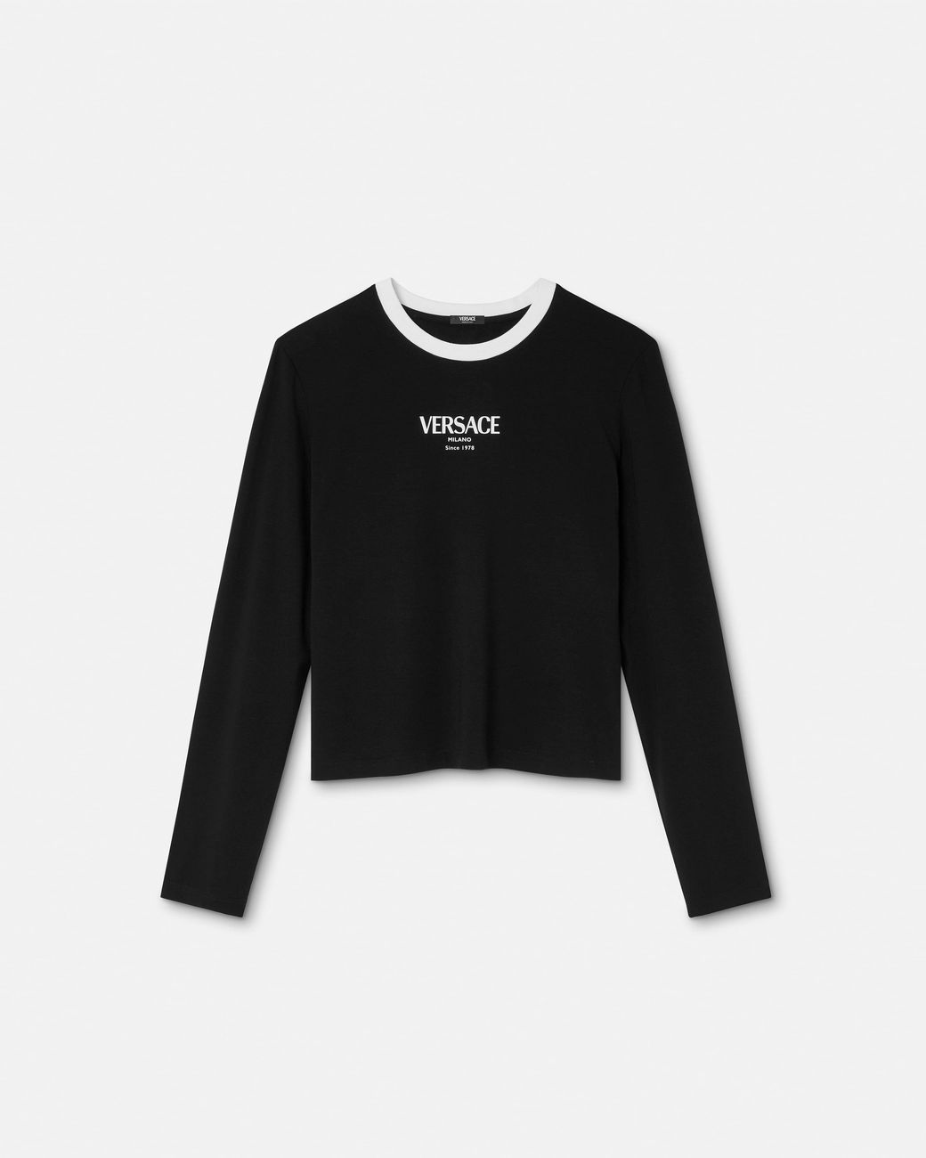 Versace Black Stretch Viscose-Jersey T-Shirt