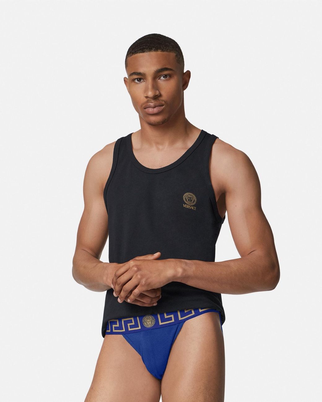 Versace Blue Bottoms for men