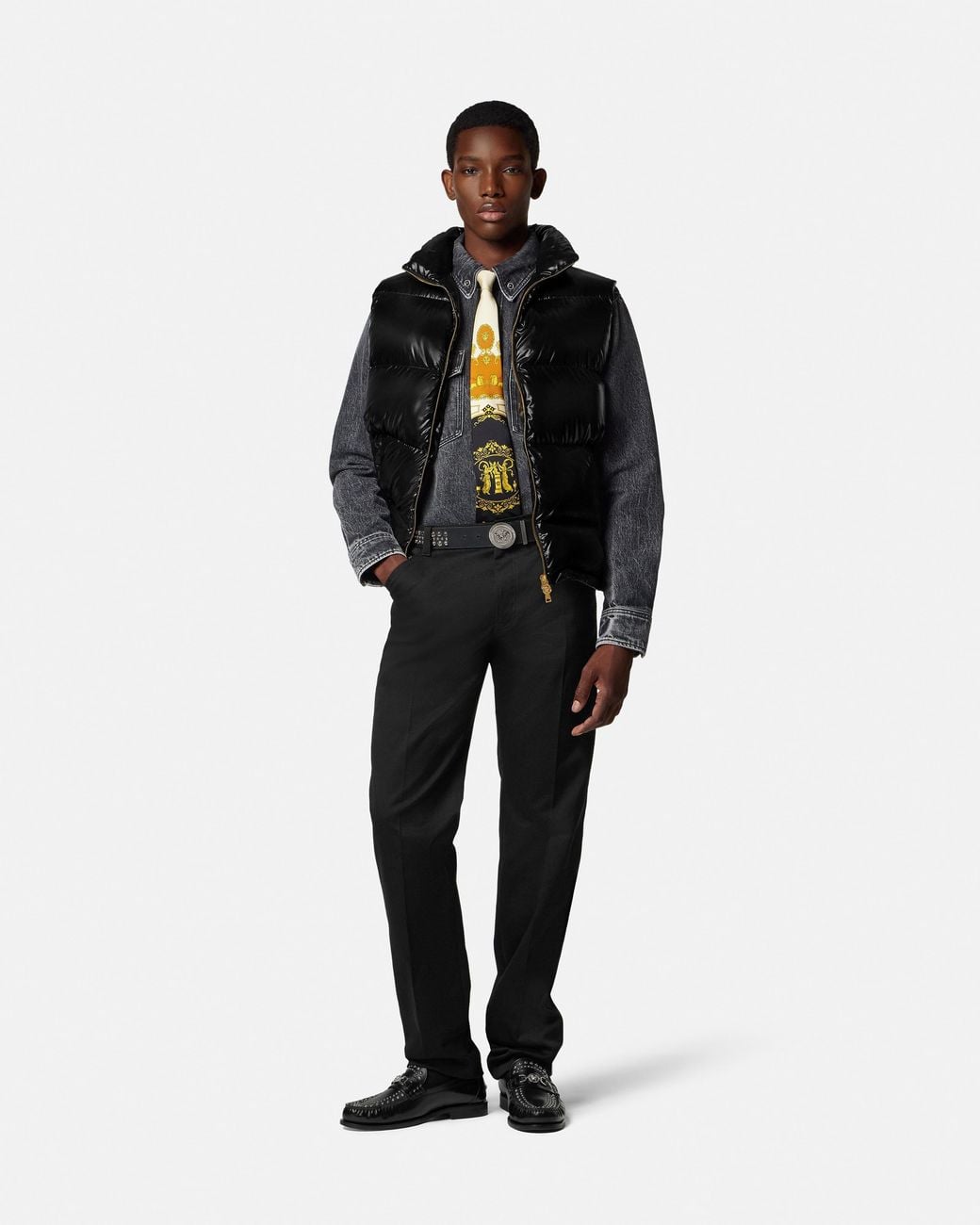 Versace Black Padded Vest for men