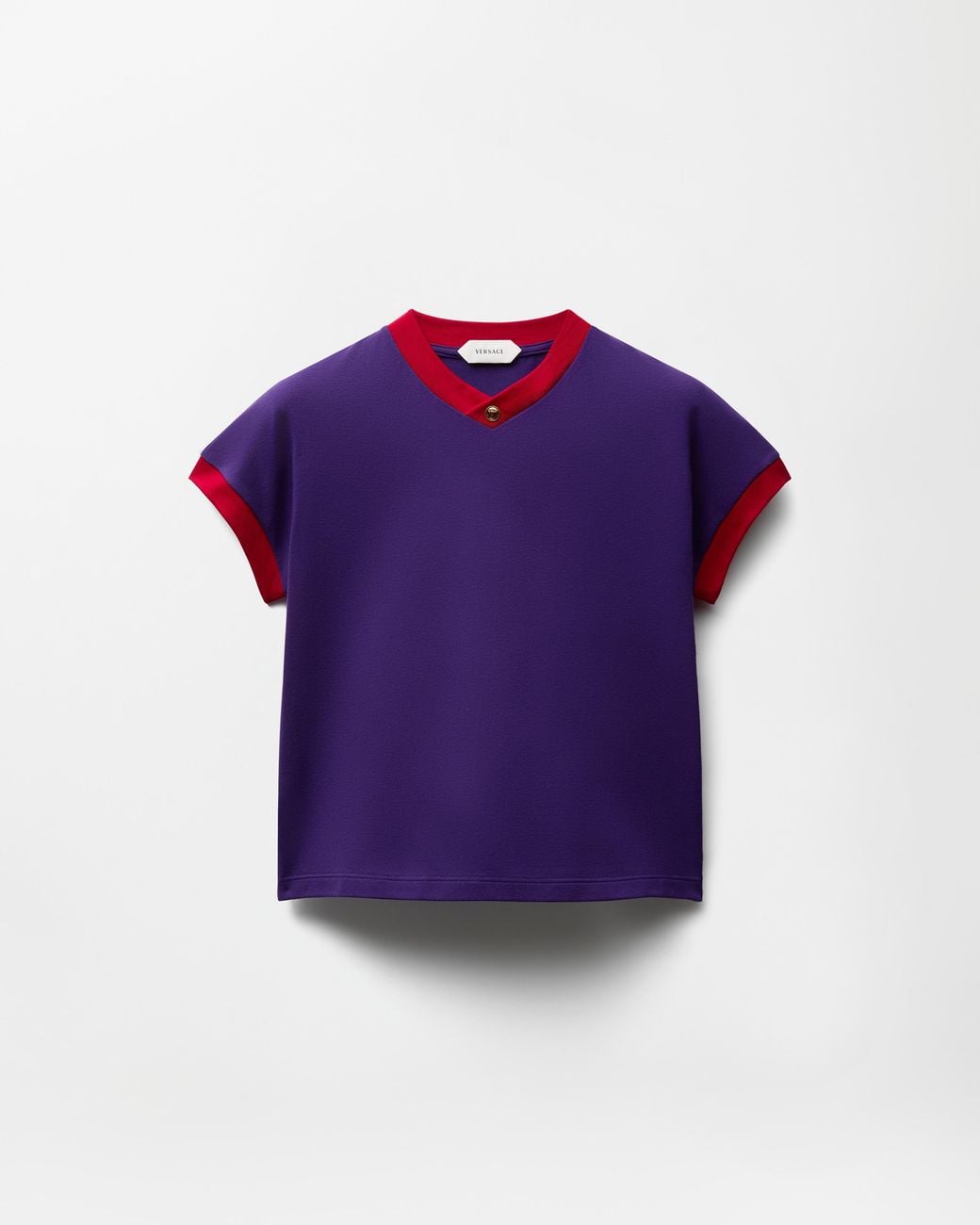 Versace Blue Stretch Cotton-Jersey T-Shirt