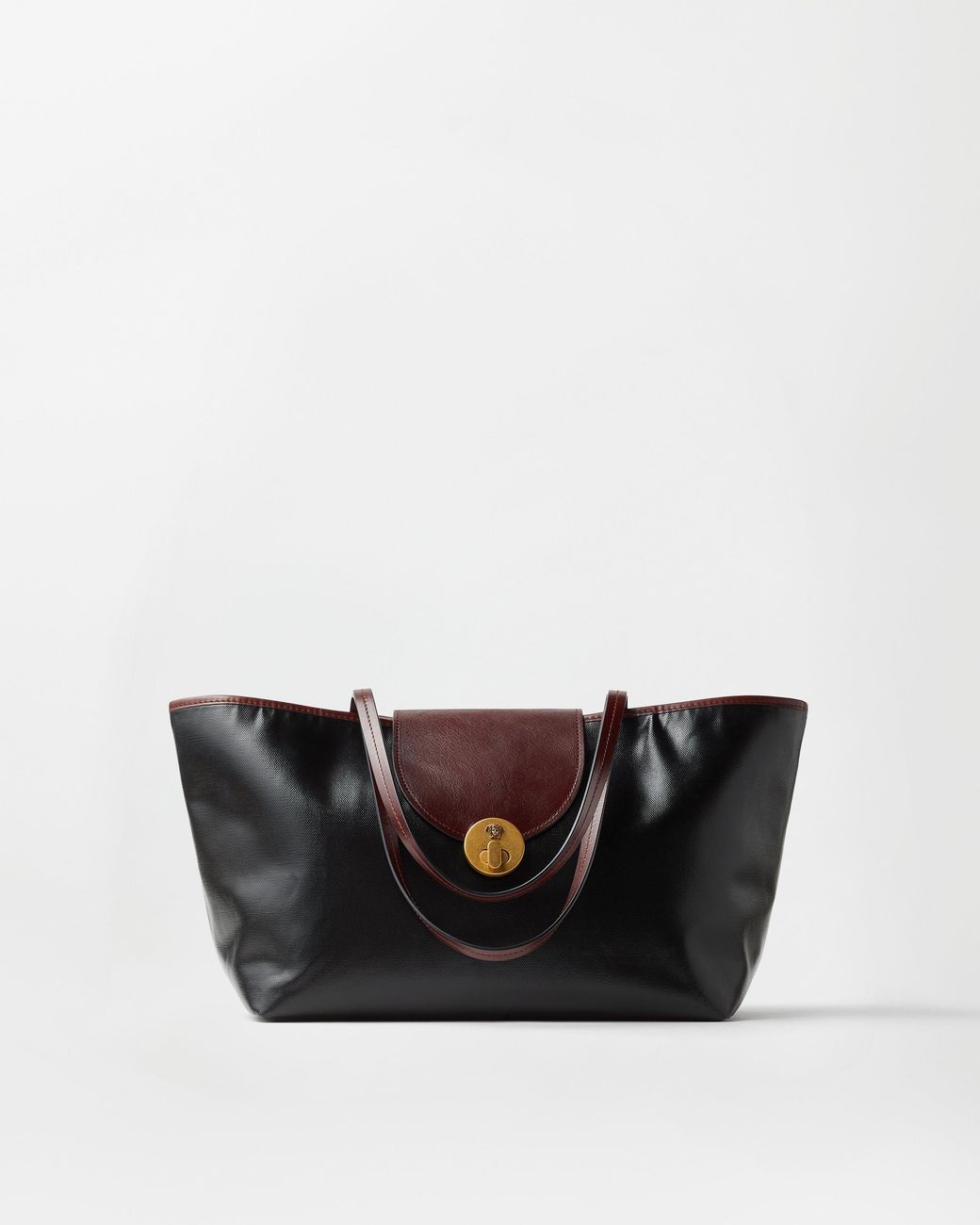 Versace Black Vivian Small Coated Canvas Tote