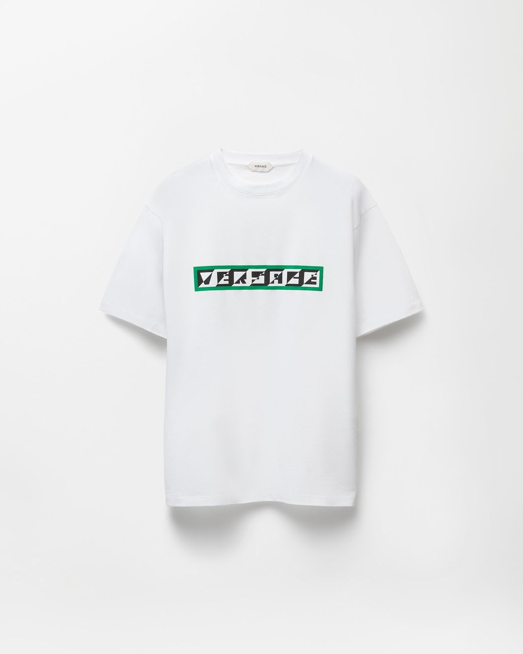 Versace White Printed Cotton-Jersey Regular T-Shirt for men