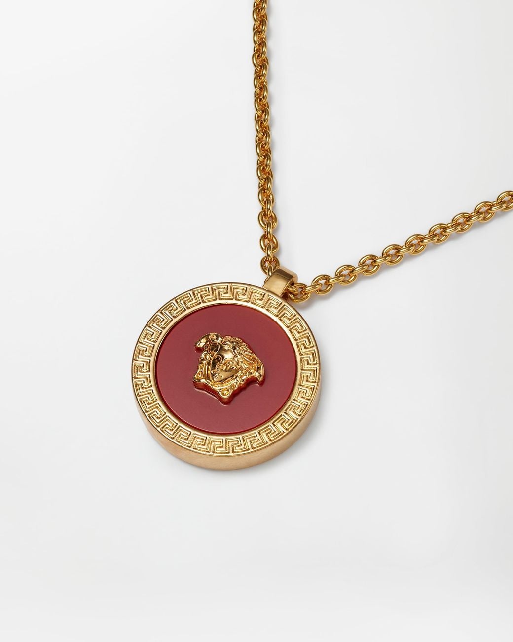 Versace White Medusa Necklace for men