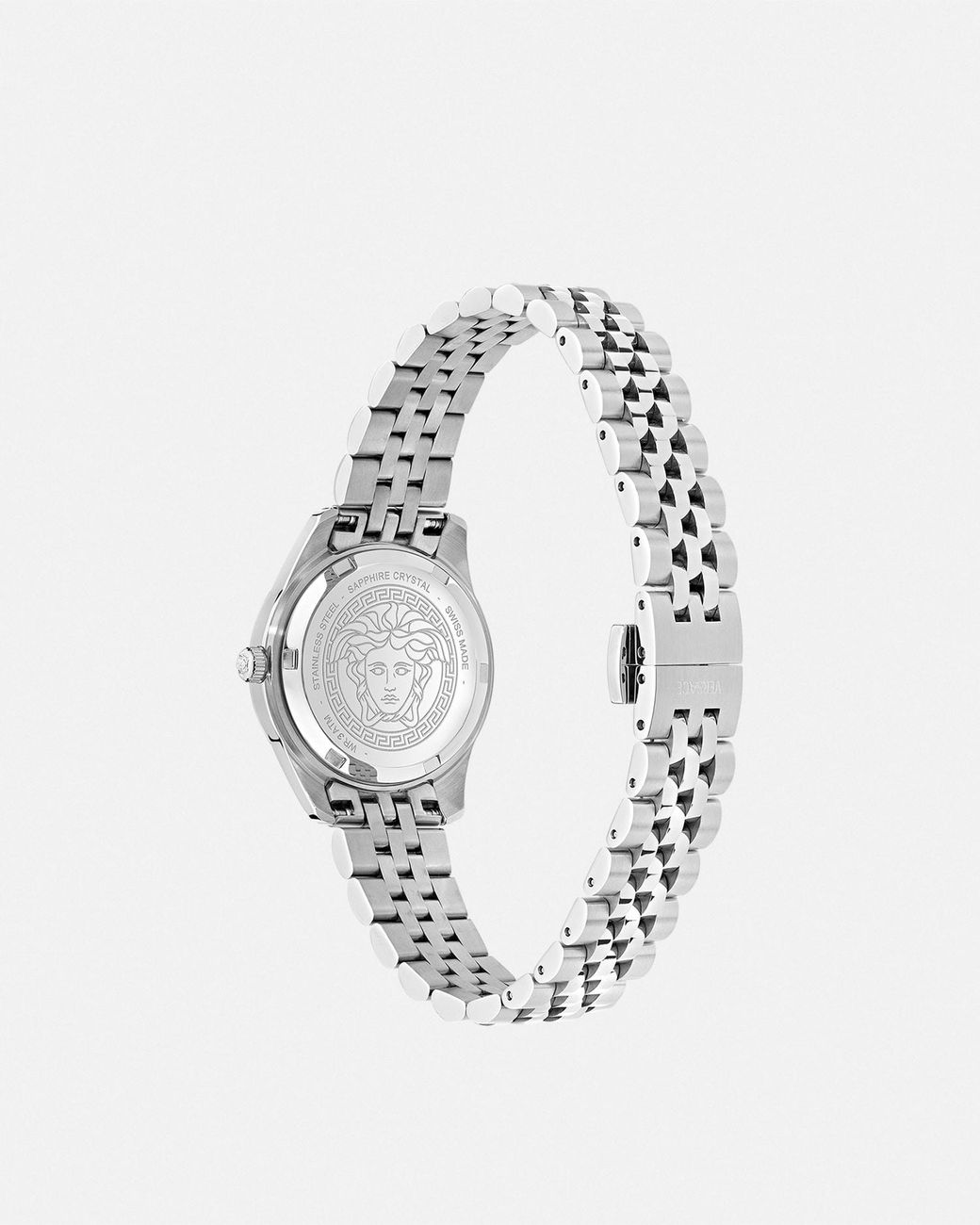 Versace White Greca Time Diamond Watch