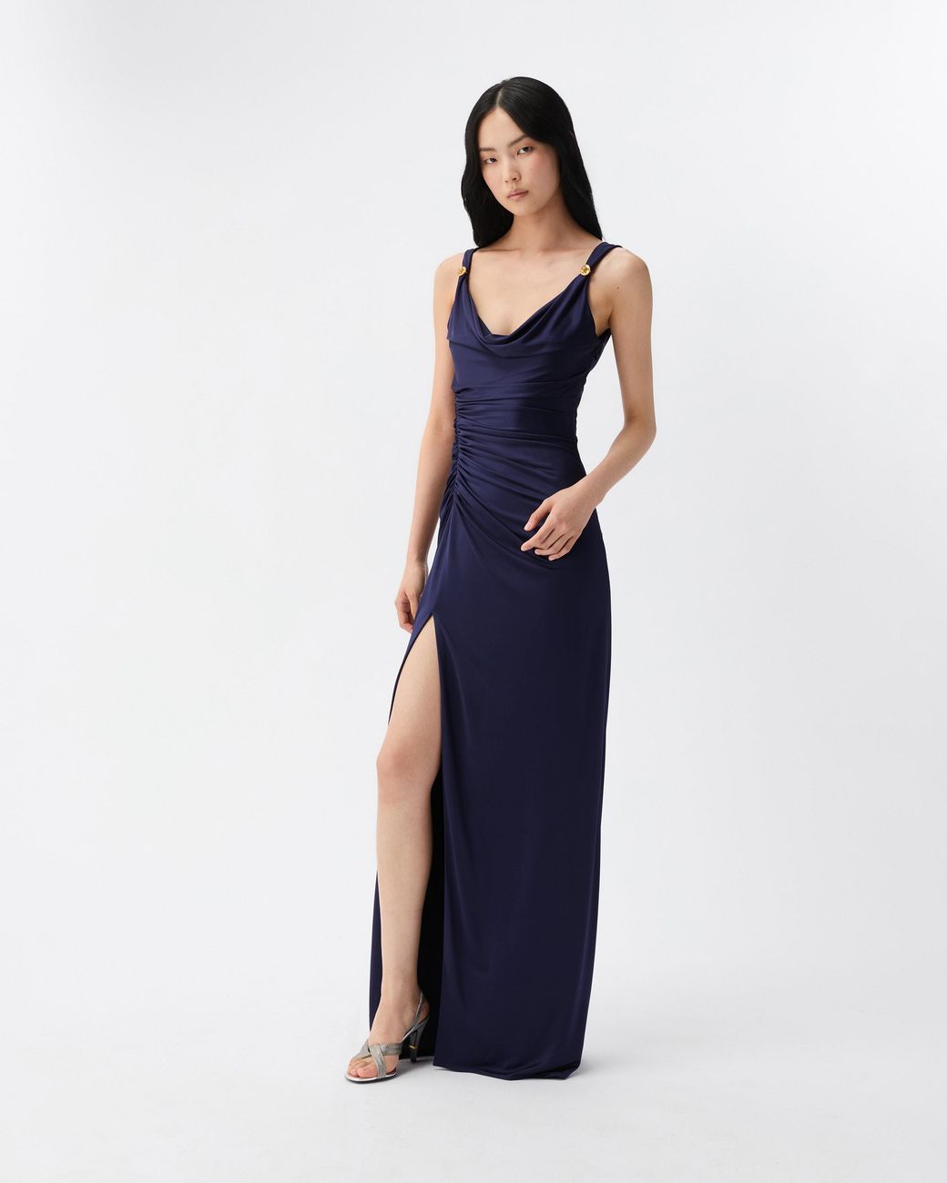 Versace Blue Viscose-Jersey Gown