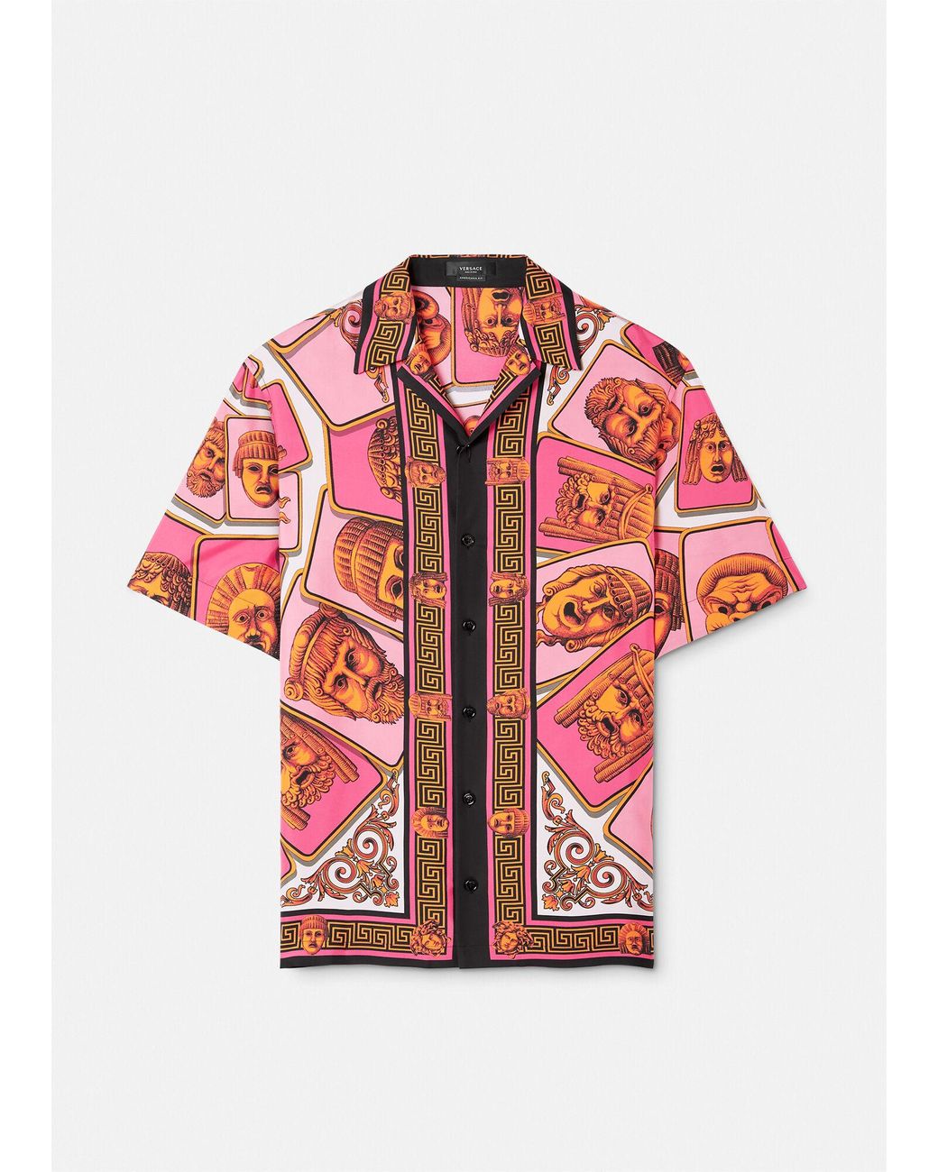Versace Le Maschere Shirt in Red for Men | Lyst