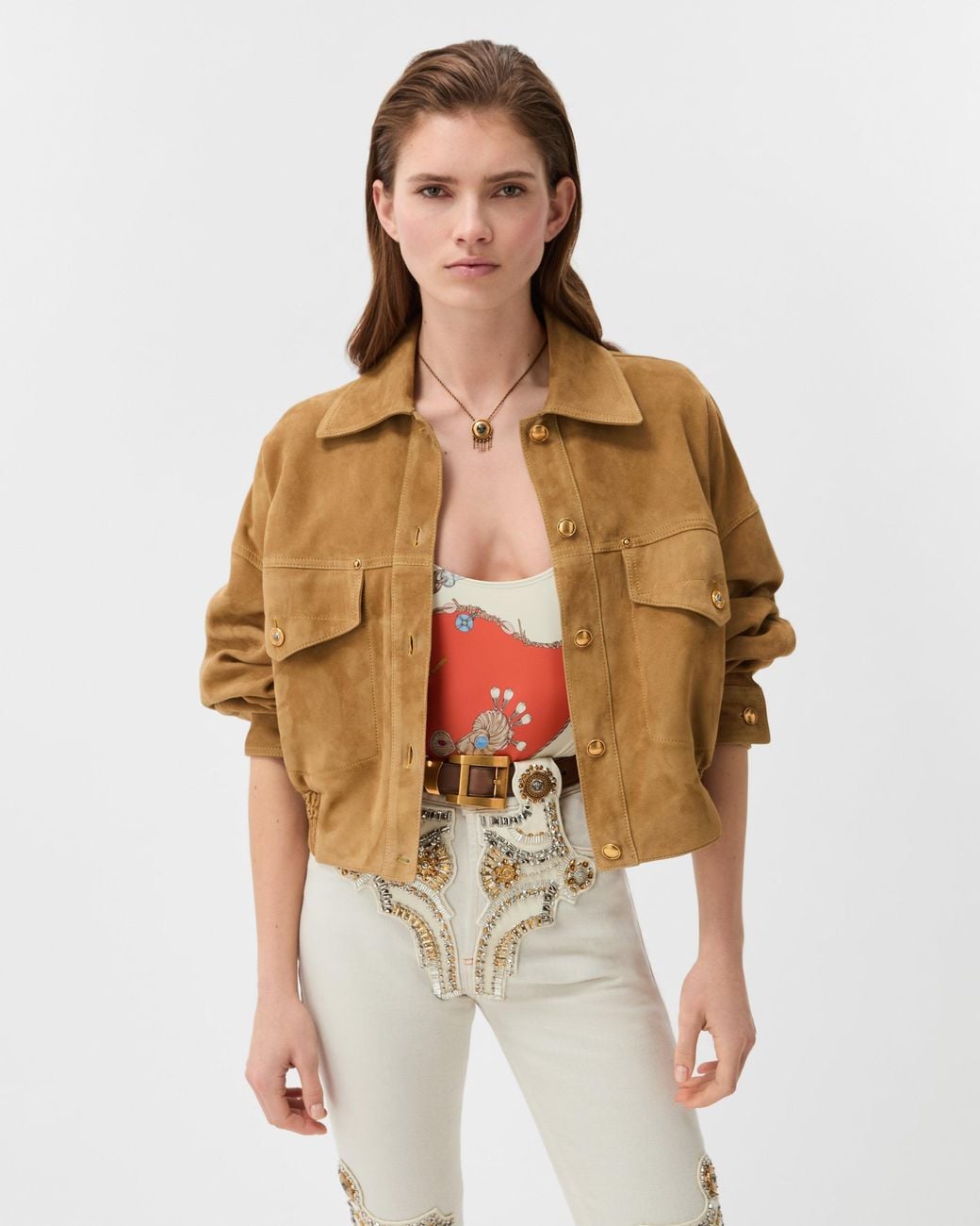 Versace Natural Suede Blouson