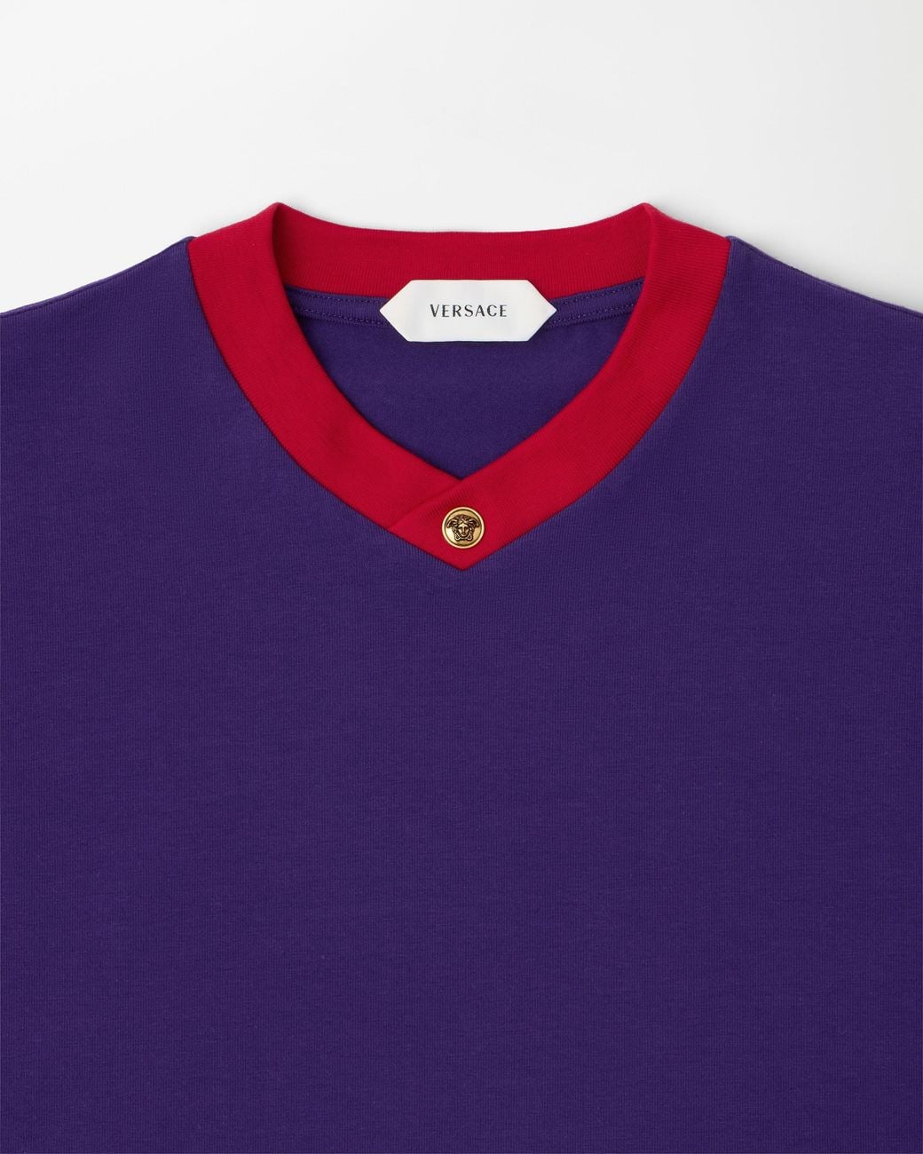 Versace Blue Stretch Cotton-Jersey T-Shirt