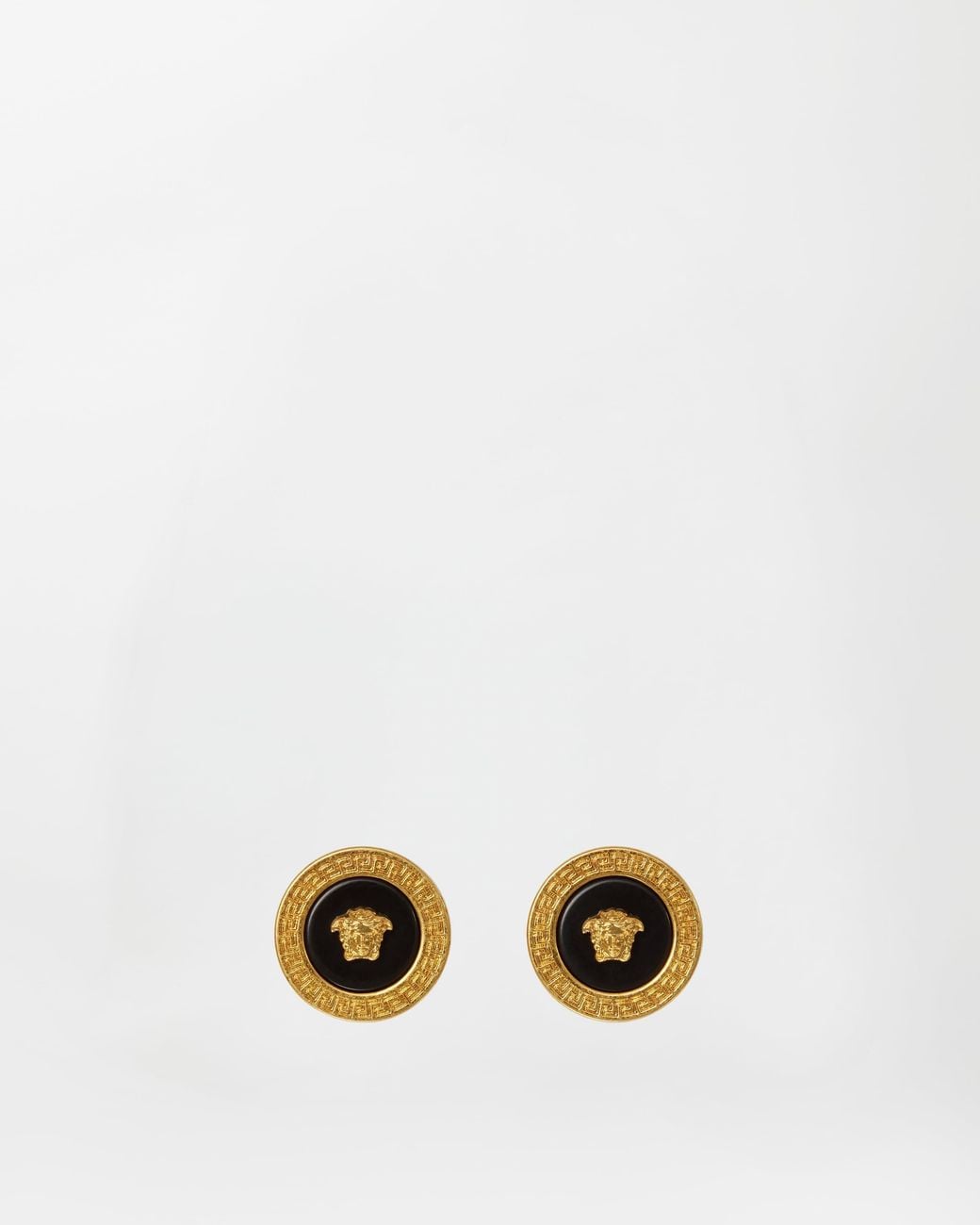 Versace White Medusa Earrings for men