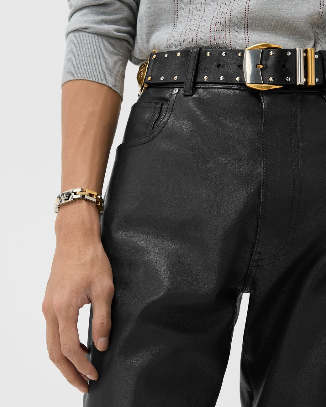 Versace White Medusa Link Armband